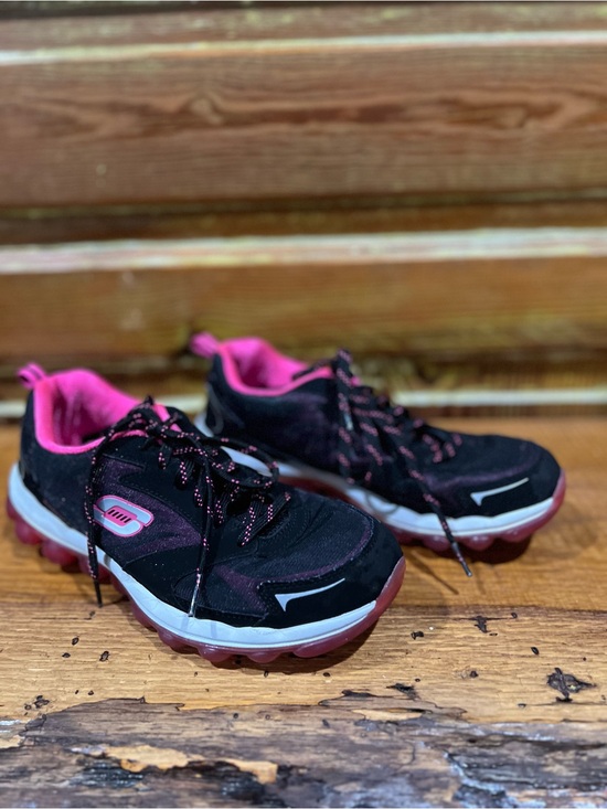 Skechers Shoes - Skechers Black Athletic Sneakers with Pink Accents
